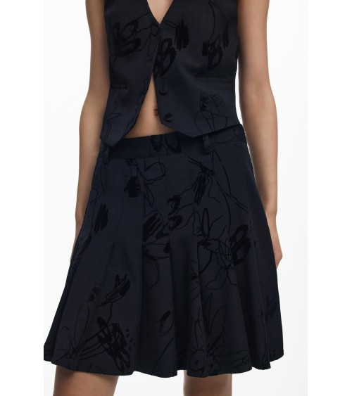 FALDA FLOCK PLISADA DESIGUAL