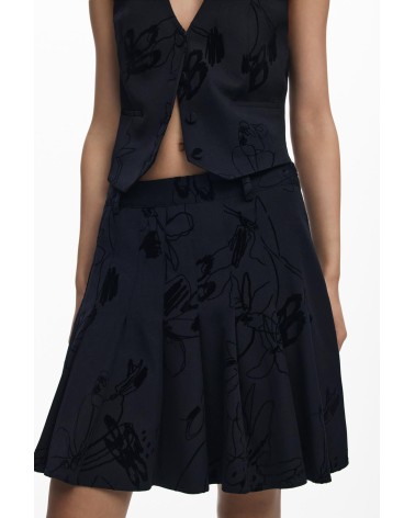 FALDA FLOCK PLISADA DESIGUAL