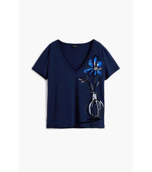 CAMISETA DUMAS CON DETALLES DE TERCIOPELO DESIGUAL