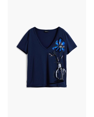 CAMISETA DUMAS CON DETALLES DE TERCIOPELO DESIGUAL