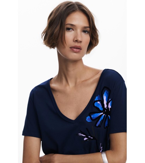 CAMISETA DUMAS CON DETALLES DE TERCIOPELO DESIGUAL
