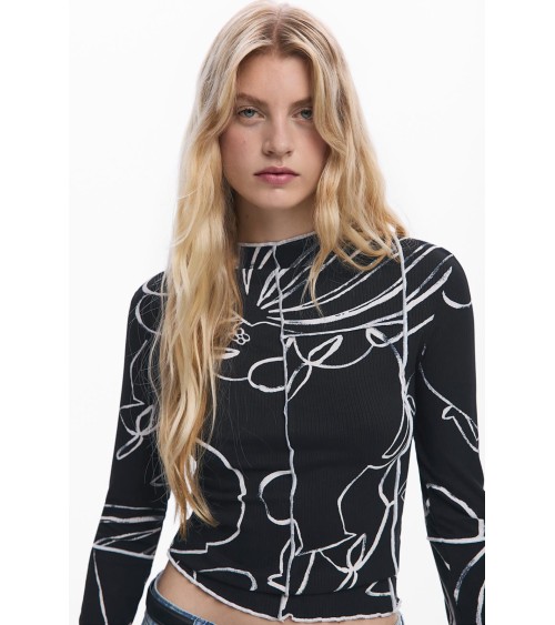CAMISETA ACANALADA LONDRES DESIGUAL