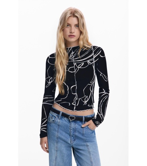 CAMISETA ACANALADA LONDRES DESIGUAL