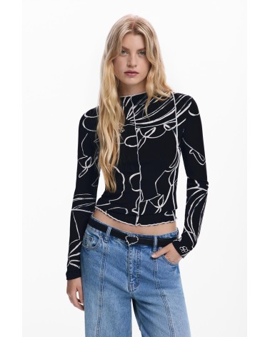 CAMISETA ACANALADA LONDRES DESIGUAL