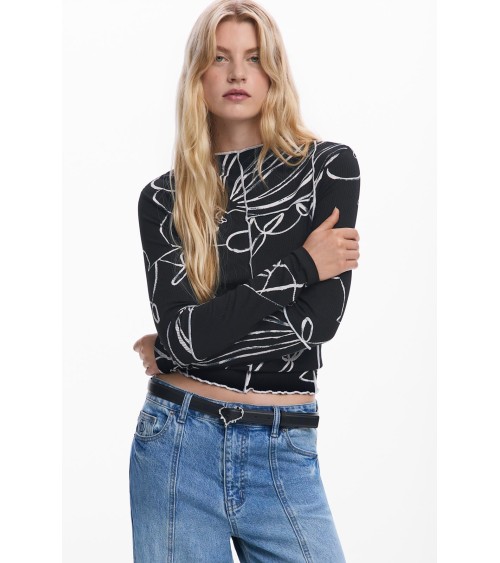 CAMISETA ACANALADA LONDRES DESIGUAL