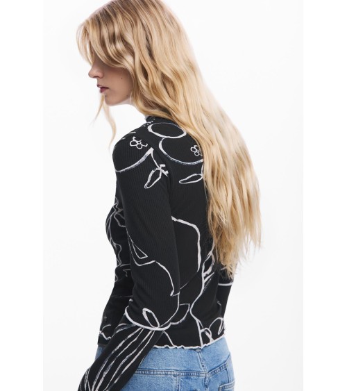 CAMISETA ACANALADA LONDRES DESIGUAL