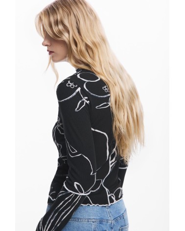 CAMISETA ACANALADA LONDRES DESIGUAL
