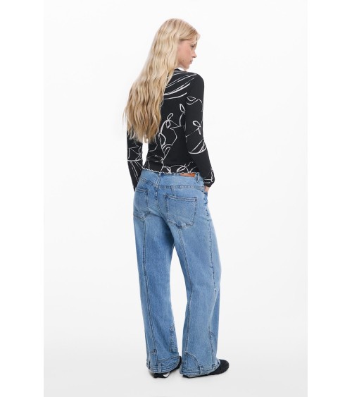 CAMISETA ACANALADA LONDRES DESIGUAL