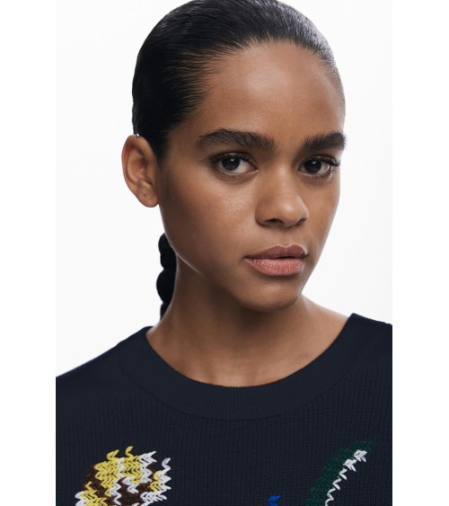 JERSEY COOPER CON BORDADOS DESIGUAL
