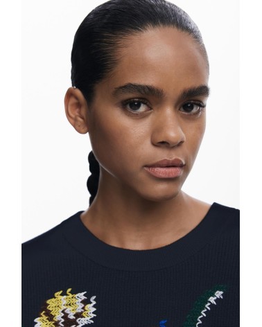 JERSEY COOPER CON BORDADOS DESIGUAL
