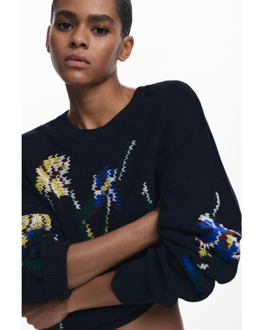 JERSEY COOPER CON BORDADOS DESIGUAL