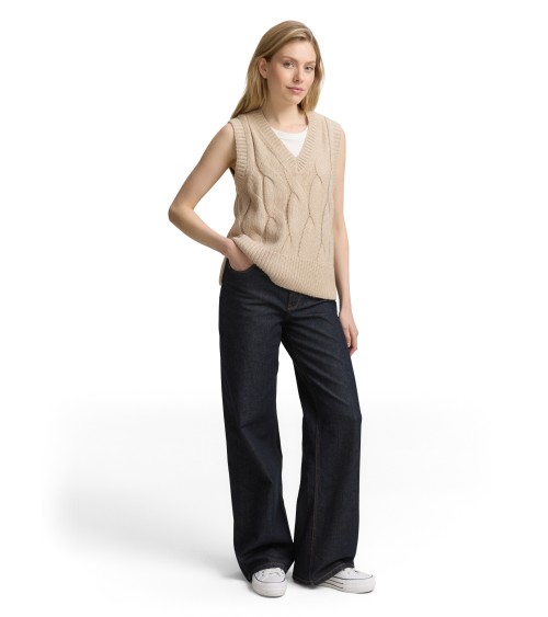 CHALECO DE PUNTO TRENZADO TOM TAILOR CHALECO DE PUNTO TRENZADO TOM TAILOR