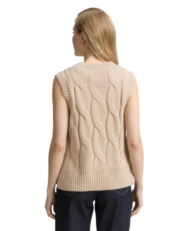 CHALECO DE PUNTO TRENZADO TOM TAILOR