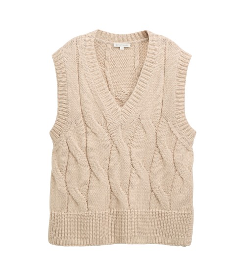 CHALECO DE PUNTO TRENZADO TOM TAILOR CHALECO DE PUNTO TRENZADO TOM TAILOR