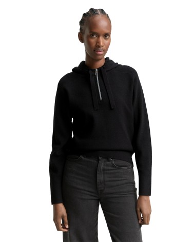 JERSEY CON CAPUCHA Y SEMICREMALLERA TOM TAILOR