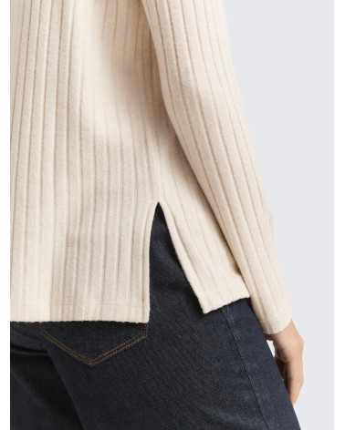 CAMISETA ACANALADA TEJIDO SUAVE TOM TAILOR