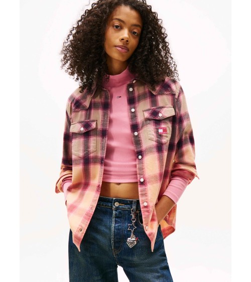 SOBRECAMISA DE CUADROS EN DEGRADADO TOMMY JEANS