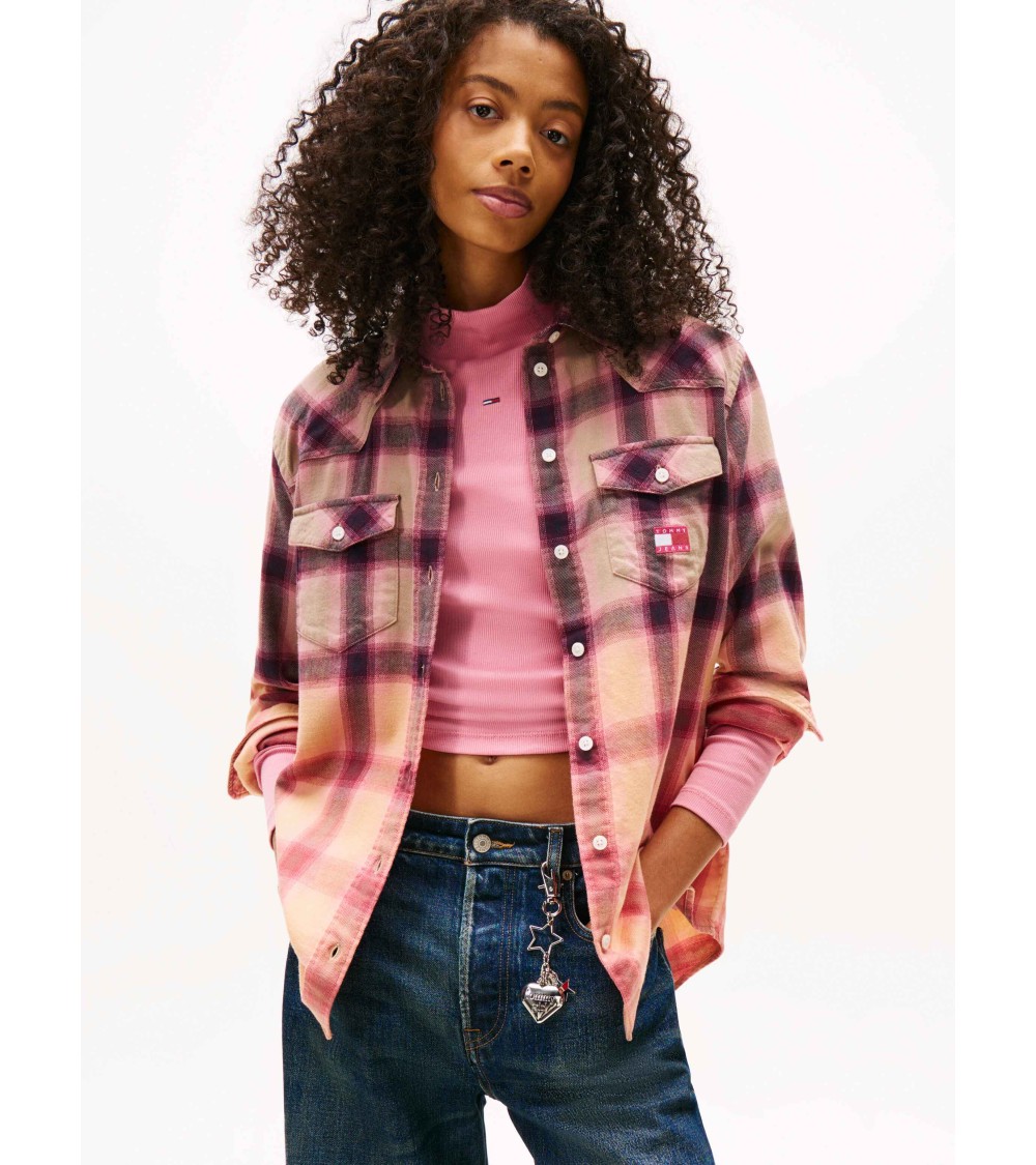 SOBRECAMISA DE CUADROS EN DEGRADADO TOMMY JEANS