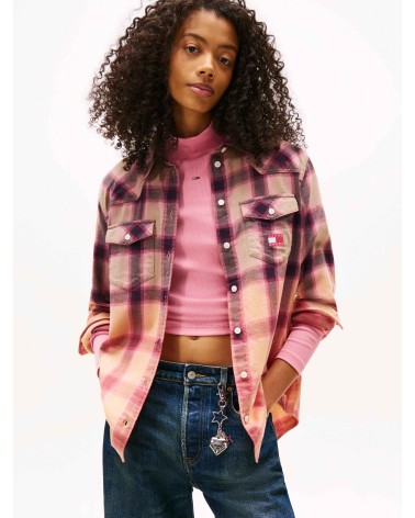 SOBRECAMISA DE CUADROS EN DEGRADADO TOMMY JEANS