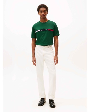 CAMISETA CON LOGO DE  PUNTO ELÁSTICO TOMMY HILFIGER