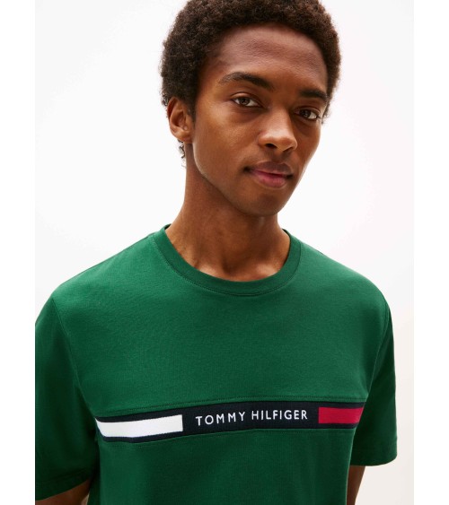 CAMISETA CON LOGO DE  PUNTO ELÁSTICO TOMMY HILFIGER