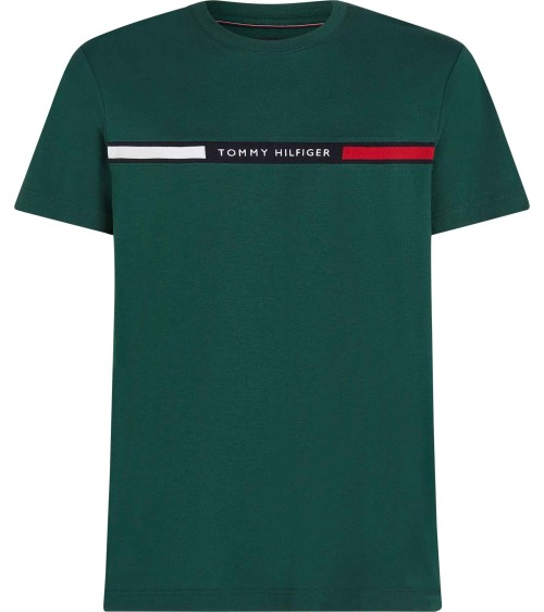 CAMISETA CON LOGO DE  PUNTO ELÁSTICO TOMMY HILFIGER