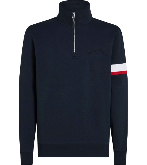 SUDADERA MEDIA CREMALLERA LOGO MANGA TOMMY HILFIGER