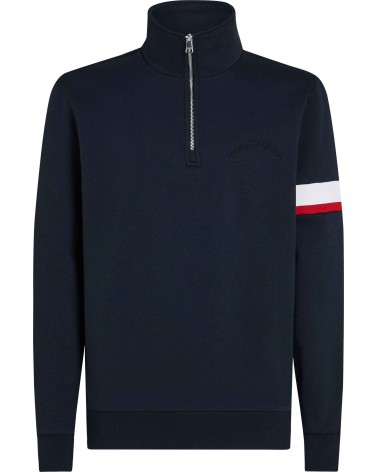 SUDADERA MEDIA CREMALLERA LOGO MANGA TOMMY HILFIGER