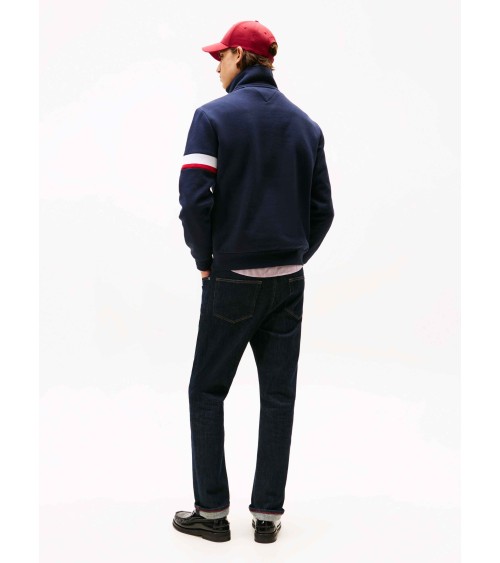 SUDADERA MEDIA CREMALLERA LOGO MANGA TOMMY HILFIGER