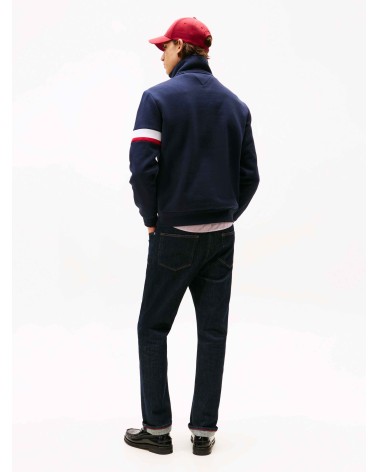 SUDADERA MEDIA CREMALLERA LOGO MANGA TOMMY HILFIGER