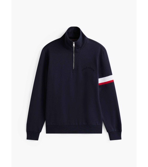SUDADERA MEDIA CREMALLERA LOGO MANGA TOMMY HILFIGER