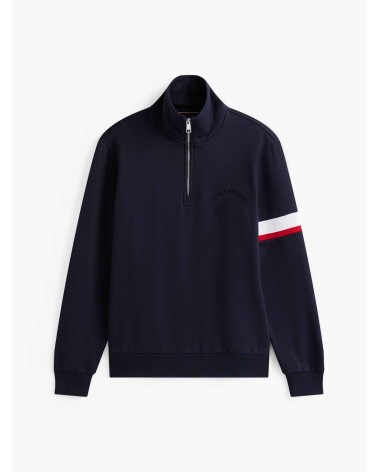 SUDADERA MEDIA CREMALLERA LOGO MANGA TOMMY HILFIGER