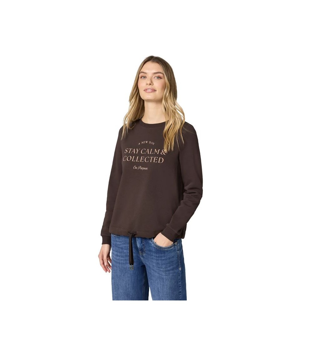 SUDADERA CON CORDON Y LETRAS ANIMAL PRINT STREET ONE