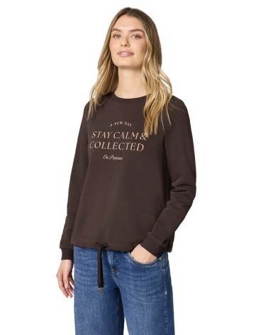 SUDADERA CON CORDON Y LETRAS ANIMAL PRINT STREET ONE