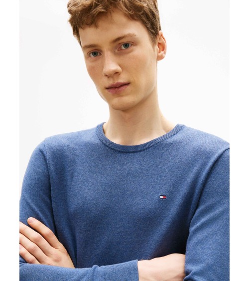 JERSEY BÁSICO DE ALGODÓN EN CUELLO REDONDO TOMMY HILFIGER