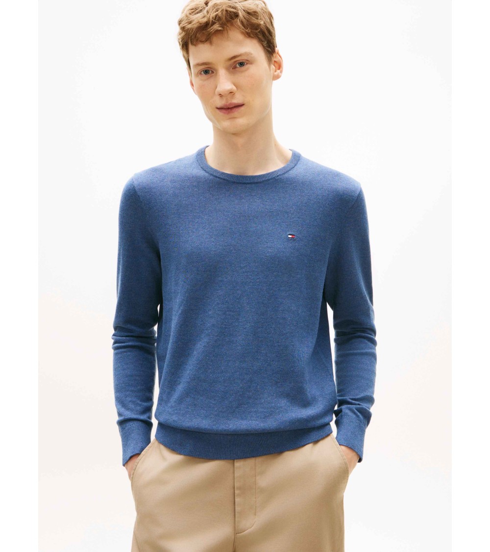 JERSEY BÁSICO DE ALGODÓN EN CUELLO REDONDO TOMMY HILFIGER