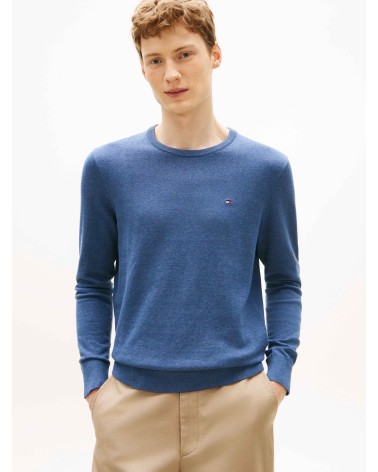 JERSEY BÁSICO DE ALGODÓN EN CUELLO REDONDO TOMMY HILFIGER