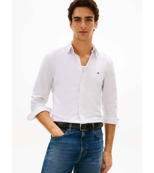 CAMISA MICRODIBUJO TEJIDO POPELIN FLEX TOMMY HILFIGER