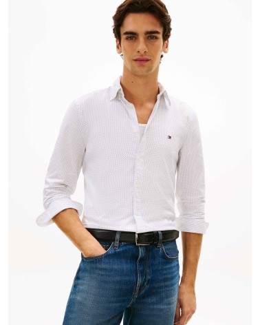 CAMISA MICRODIBUJO TEJIDO POPELIN FLEX TOMMY HILFIGER