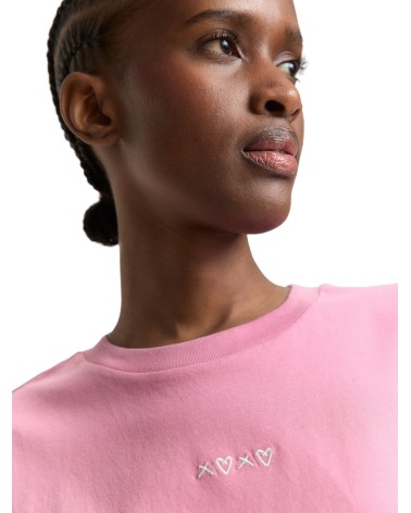 CAMISETA BÁSICA CON CORAZONES BORDADOS TOM TAILOR