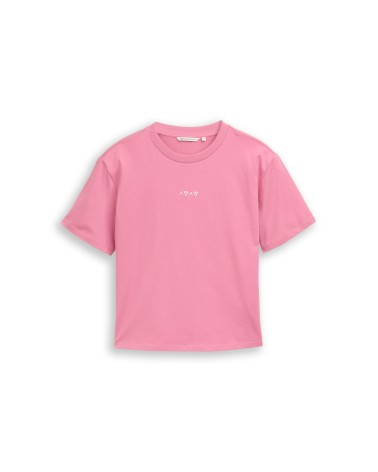 CAMISETA BÁSICA CON CORAZONES BORDADOS TOM TAILOR