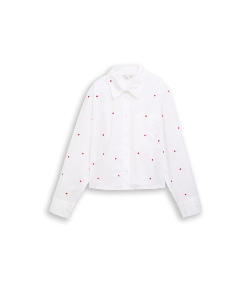 CAMISA CORAZONES BOXY CROPPED TOM TAILOR