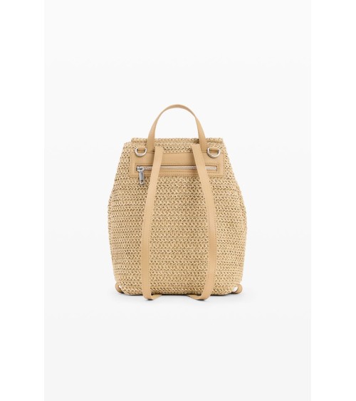 MOCHILA BOLSO HALF LOGO RAFFIA LUENA MINI DESIGUAL