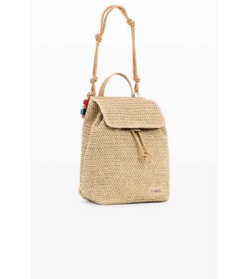 MOCHILA BOLSO HALF LOGO RAFFIA LUENA MINI DESIGUAL