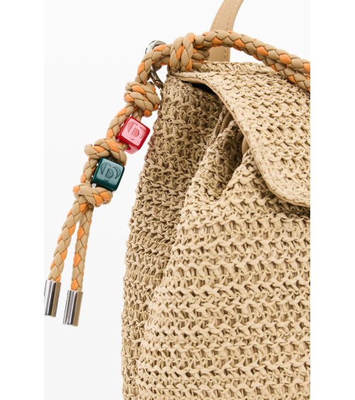 MOCHILA BOLSO HALF LOGO RAFFIA LUENA MINI DESIGUAL
