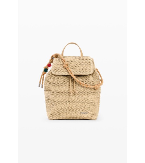 MOCHILA BOLSO HALF LOGO RAFFIA LUENA MINI DESIGUAL