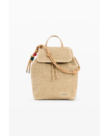 MOCHILA BOLSO HALF LOGO RAFFIA LUENA MINI DESIGUAL