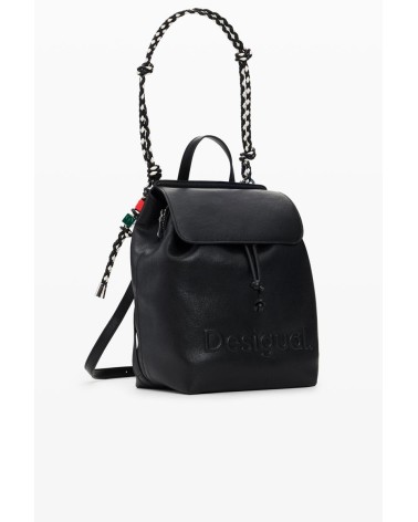 BOLSO MOCHILA HALF LOGO LUENA MINI BLACK DESIGUAL