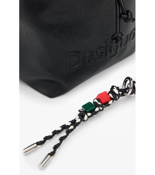 BOLSO MOCHILA HALF LOGO LUENA MINI BLACK DESIGUAL