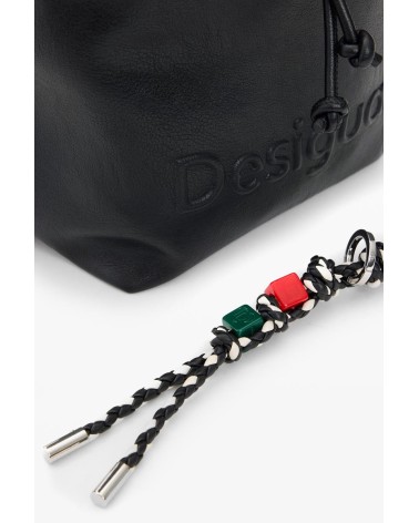 BOLSO MOCHILA HALF LOGO LUENA MINI BLACK DESIGUAL